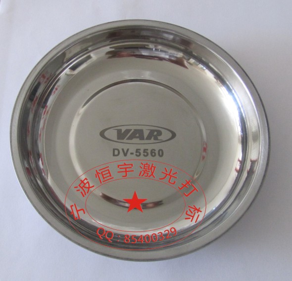 不銹鋼碗激光刻字